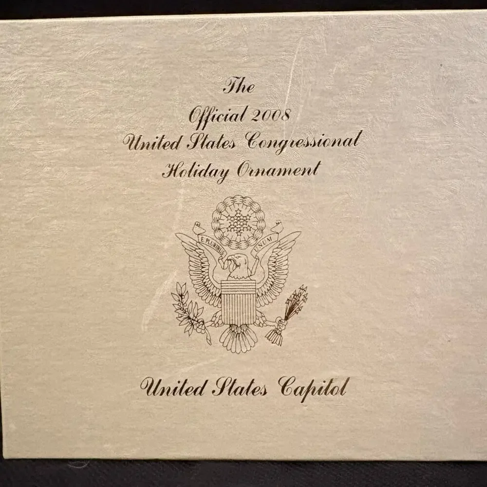 Official 2008 Holiday Ornament Congressional Washington DC Christmas Collectible